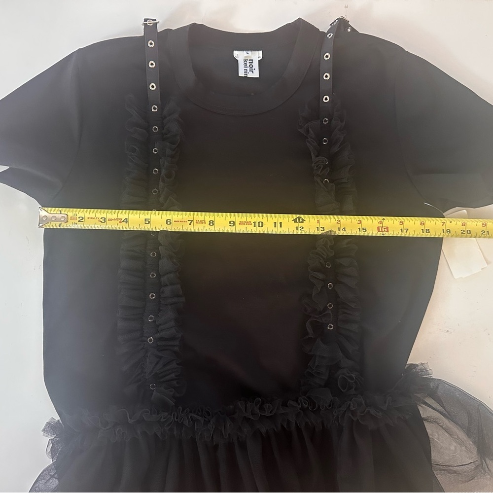NOIR KEI NINOMIYA tulle-detailing T-shirt - Picture 4 of 8